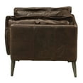 thumbnail image 4 of ACME Porchester Leather Accent Chair in Distress Chocolate, 4 of 6