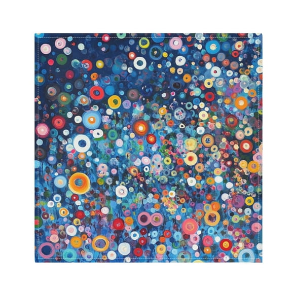 Satin Polyester Napkins - 20x20 InchSingle-Sided Printed Napkins, 1-Piece/4-Piece/6-Piece Set, DIY Personalized Table Setting,Many Bubbles