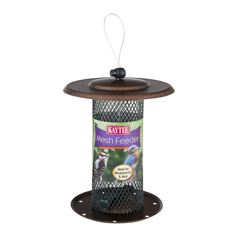 Kaytee Mesh Mealworm and Nut Wild Bird Feeder, Holds 3.5 oz Mealworms
