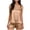 Khaki, variant on Enjoytime Two Piece Sets for Women Satin Tie Shoulder Sleeveless Tops with Shorts Outfits Summer Casual Loungewear Set
