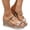 Gold, variant on Glitter Gladiator Sandals for Women 2026 Summer Trendy Pu Leather Open Toe on Platform Wedge Sandals