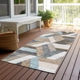 thumbnail image 6 of Addison Rugs Chantille Indoor/Outdoor Transitional Geometric Brown Washable Runner Rug, 2'3" x 7'6", 6 of 6