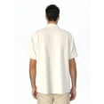 thumbnail image 4 of Havanera Men's and Big Men's Embroidered Panels Short Sleeve Linen Cotton Button-Down Shirt, Sizes S-5XL, 4 of 8
