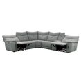 thumbnail image 5 of Lexicon Tesoro 6-Piece 3 Recliner Wood & Fabric Power Sectional Set in Dark Gray, 5 of 10