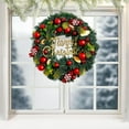thumbnail image 5 of Christmas Door Wreath, Norfolk Pine Wreaths for Front Door with Candy Cane Red and White Ball Pinecones Berries for Fireplace Xmas Decorations, Wall Window Indoor Outdoor Decor, 5 of 7
