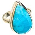 thumbnail image 2 of Larimar Ring Size 7.25 (925 Sterling Silver)  - Handmade Boho Vintage Jewelry RING127411, 2 of 2