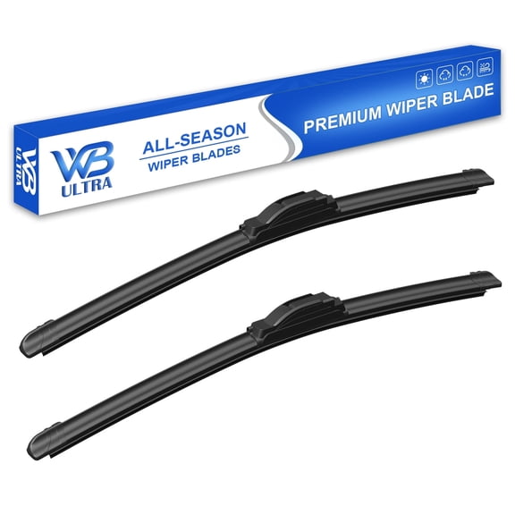 WBULTRA 22" 21" All-Season Beam Windshield Wiper Blades - Silicone, Quiet & Streak-Free - Pack of 2