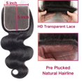 thumbnail image 2 of Cierre Little Fairy Body Wave de 5 x 5 cm, 30 cm, encaje HD de 150% de densidad, 2 of 7