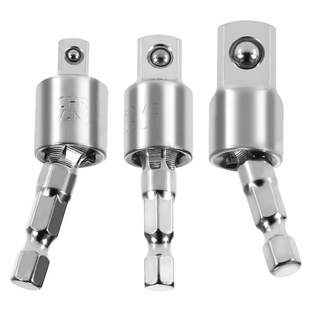 

Impact Grade Socket Adapter 360-Degree Universal Joint Swivel Socket Set Socket to Drill Adapter