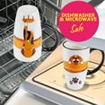 thumbnail image 3 of EPFamily 20 oz Large Cute Dog Coffee Mugs with Handle,Tall Ceramic Cup with Paw Print, Microwave Dishwasher Safe Gift for Pet Lovers, White & Brown, 3 of 11