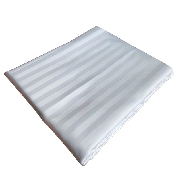 JASKFLY Polyester Sheets 1 Piece White Striped Bed Sheet