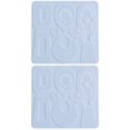 thumbnail image 4 of 2pcs Earrings Key Chain Pendant Mould Epoxy Silicone Mold DIY Jewelry Making Tools, 4 of 6