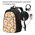 thumbnail image 2 of Pofeuu Hamburger Pizza Coke Print Storage Laptop Backpack with USB Charging Port[Water Resistant] College Computer Bookbag Fits, 2 of 7