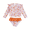 Orange Crushed Flower, variant on Toddler Girls Rash Guard Sets with Bikini Bottoms Swimwear(4-7Y)
