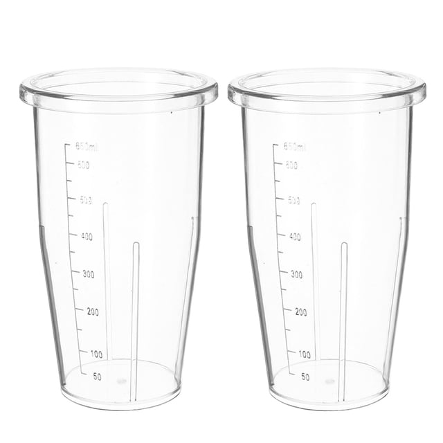 CHICHUMID 2Pcs Plastic Blender Cups Replacement with Precise Measurement for Mixing and Blending At Home