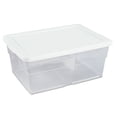 thumbnail image 2 of Sterilite 16 Quart & 6 Quart Clear Stacking Storage Container Boxes (12 Pack), 2 of 11