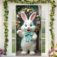thumbnail image 6 of Stijggn Easter Door Cover Easter Door Decorations Spring Door Banner Easter Bunny Door Decorative Colorful Flower Rabbit Background for Jesus Spring Easter Party Decor, 6 of 9