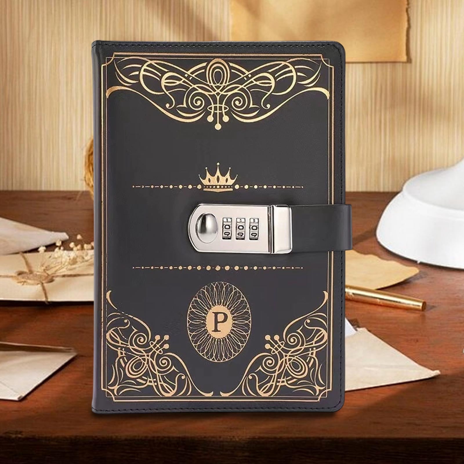 Notebook with A Lock Vintage-Style Notebook Business Notebook A5 Account Book