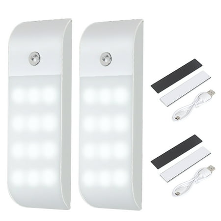 

2pack 12 LED Night Light USB Rechargeable Motion Sensor Kitchen Hallway Cupboard