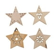 thumbnail image 3 of simhoa 50 Pieces 30x30x2mm Mini Wooden Snowflake Star Shapes Pieces Decor Embellishment 50Pcs, 3 of 8