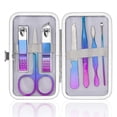 thumbnail image 1 of 2026 Manicure Set Nail Clippers Pedicure Kit Men Women Grooming Kit Manicure Professional Tools Gift 7pcs With Luxurious Travel Case, 1 of 5