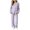 Purple, variant on CYRBOKO Loungewear Sets for Girls, 2 Pieces Elastic Waist Long Sleeve Soft Sleepwear Sets Purple Size 5-6 T