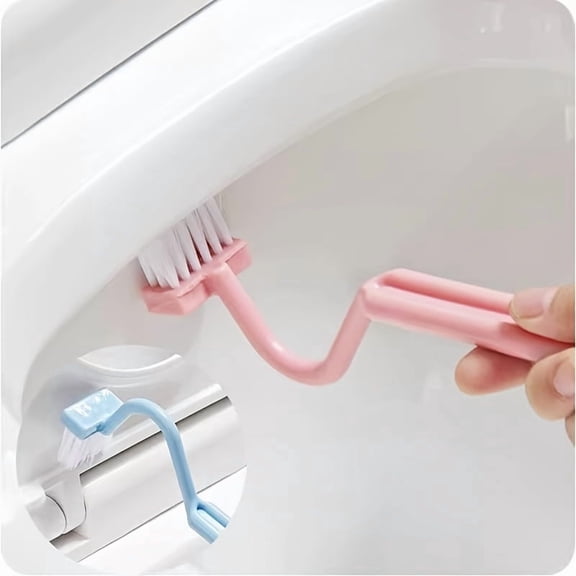 3-Pack Toilet Brush and Holder Set, V-Shaped Toilet Bowl Brush for Deep Bathroom Cleaning