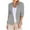 Z4-Gray, variant on Pincandy 2025 Summer Linen Blazer Women Lightweight 3/4 Stretchy Ruched Sleeve Fully-Lined Casual Work Jacket with Pockets