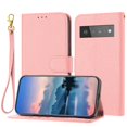thumbnail image 1 of compatible Google Pixel 6 Pro Case, Litchi Grain PU Leather Folio Cover Magnetic Closure Flip Wallet Card Slots Stand Case With Hand Strap,Brown Cheap and fine, 1 of 5