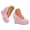 Pink, variant on Wedges for Women Closed Round Toe Platform High Heel Wedge Pumps Suede Dress Shoes Slip on Work Sandals Size 7 Orange