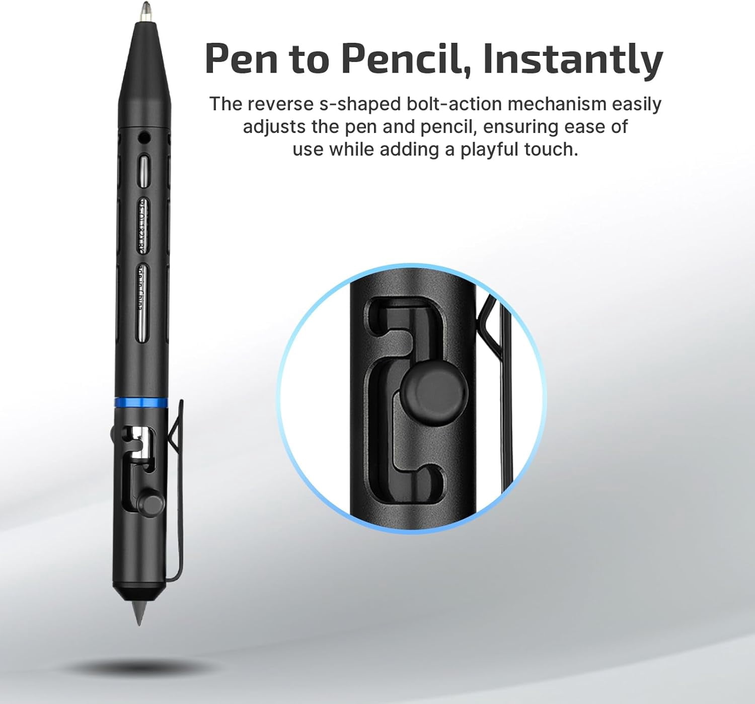 OLIGHT O'Pen Mini 2 Ballpoint Pen and Pencil in One, Replaceable EDC Refill and Pencil Tip, Smooth Writing, for Office, Working, Writing