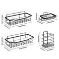 thumbnail image 2 of KFFKFF 5-Pack Adhesive Shower Caddy Set, Bathroom and Kitchen Storage Shelves with Soap and Toothbrush Holder, No-Drill Installation, Supports Up to 40 lbs, 2 of 9