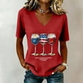 thumbnail image 4 of Womens Shirts Summer 250Th Anniversary Usa for Women 1776 2026 Patriotic American Flag V Neck T July 4Th Graphic Tee 250 Anniversary Usa Shirt Women Red XL, 4 of 5