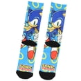 thumbnail image 2 of Sonic The Hedgehog Character Gold Rings Sublimated Crew Socks Mid-Calf, 2 of 5