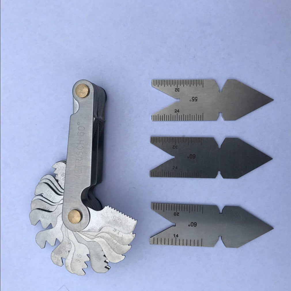 Details about   4PCS Screw Thread Pitch Cutting Gauge Tool Centre Gage 55°& 60°Inch FAST 