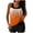 Orange|Gradient, variant on Women's Two Piece Tankini Swimsuit Floral Printed Beach Bathing Suit Modest Tank Swim Top Boyleg Swimwear (XL, Red #A)