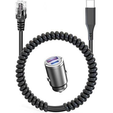 Radar Detector Cable,USB-C to RJ11 Plug Charging Kit,with Automatic Recognition and Matching Voltage Function,for Escort Max360 Unide Beltronics Cobra DualPro 360 Radenso XP etc Radar Detector