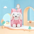 thumbnail image 2 of Cute Bunny Backpack with Bow Accent Lightweight Padded Straps Elementary School Bookbag, 2 of 10