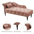 thumbnail image 6 of Holaki Tufted Upholstered Velvet Rolled Arm Chaise Lounges Indoor Chair, Right Arm Facing Chaise Lounge with Nailhead Trim for Living Room Bedroom Office, Rose, 6 of 9