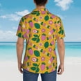 thumbnail image 6 of Fotbe Strawberry Hawaiian Shirt for Men Unisex Summer Beach Casual Short Sleeve Cotton Linen Button Down Shirts-Small, 6 of 9