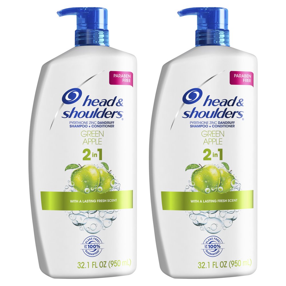 Head and Shoulders 2 in 1 Shampoo Conditioner, Apple, 32.1 oz, 2 Pack