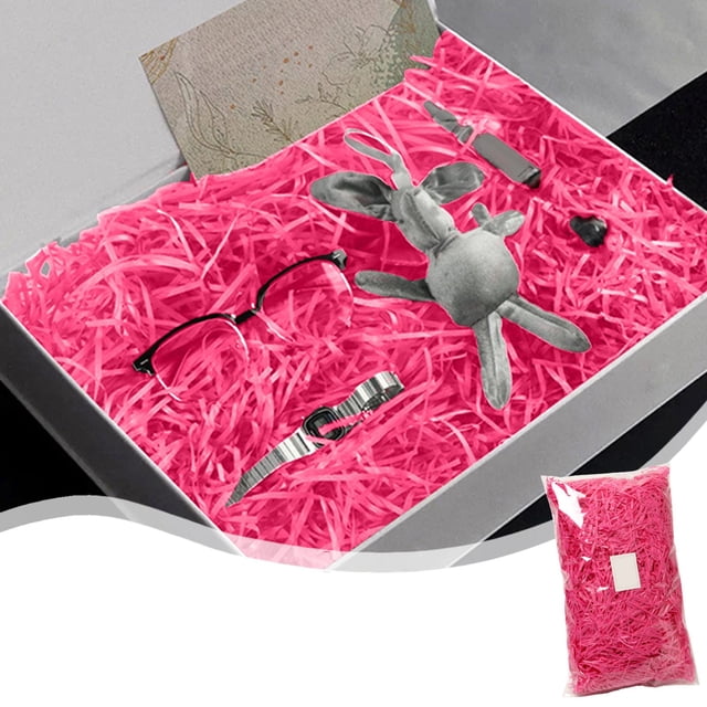 ZZkhGO Shredded Paper Gift Filling, Decorative Raffia for Gift Box, Colorful Paper Fluff for Wedding Birthday Candy Box