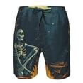thumbnail image 3 of Logiee Moonlit Skeleton Campfire Print Mens Swim Trunks Quick Dry Board Shorts,Breathable Hawaii Beach Shorts Swimwear Bathing Suits-Medium, 3 of 6