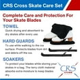 thumbnail image 4 of Ice Skate Guards, Soakers & Towel Gift Set -One Piece Guard Set Design with Soft Skate Blade Covers & Towel (Adjustable Pair of Guards-no assembly required) (Biellmann Black, Medium), 4 of 5