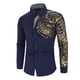 thumbnail image 2 of Camisas con botones y estampado floral para hombre, camisas de lujo informales ajustadas de manga larga con estampado de cachemira para fiestas, graduaciones, bodas y clubes, 2 of 5