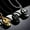 Black, variant on Mens Unisex Gothic Punk Skull Pendant Necklace Retro Biker Jewelry Box Chain 24"-Silver