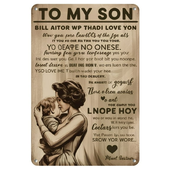 Shadudu Family Inspirational 100% Metal Tin Wall Paintings 8x12 inch Vintage Decor Eco-Friendly 1pcs