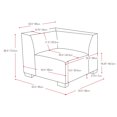 thumbnail image 5 of CorLiving Lida Beige Fabric Corner Wedge Sectional Seat, 5 of 5
