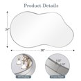 thumbnail image 4 of TEWLOSS Irregular Wall Mirror 36"x24" Cloud Shaped Mirrors for Bathroom, Silver Aluminum Alloy Frame, 4 of 11