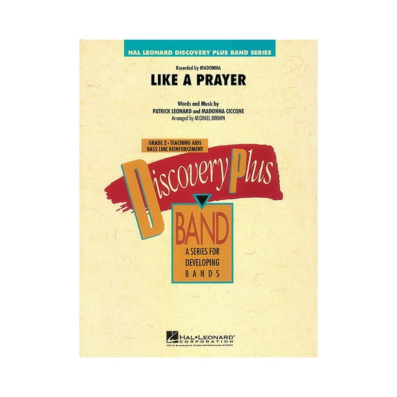 Hal Leonard Like a Prayer - Discovery Plus Band arranged by Michael Brown